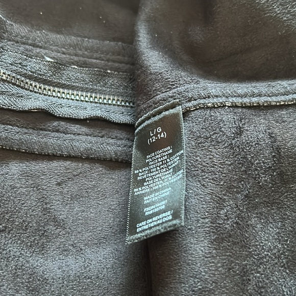 Wet Look Poly Zipper with Velvet Suede Interior Thick Sexy Vintage Mark Avon L M - Picture 7 of 7